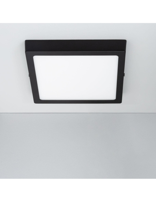 Plafonnier LED 18W Carré Aluminium  210x210 mm Slim CCT Sélectionnable Galán SwitchDimm