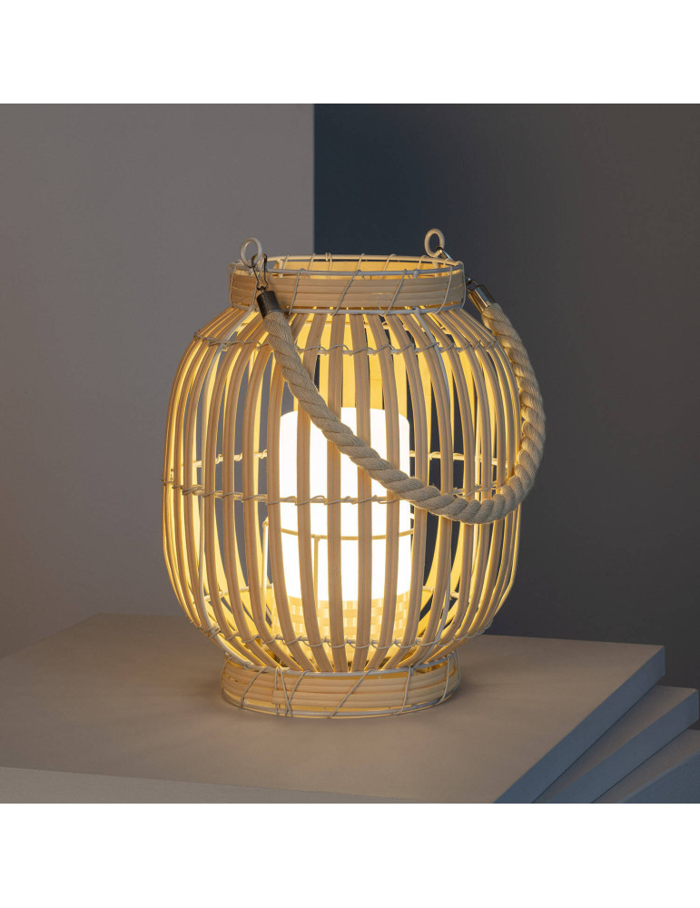 Lampe à Poser LED Portable Rotin Dragonera