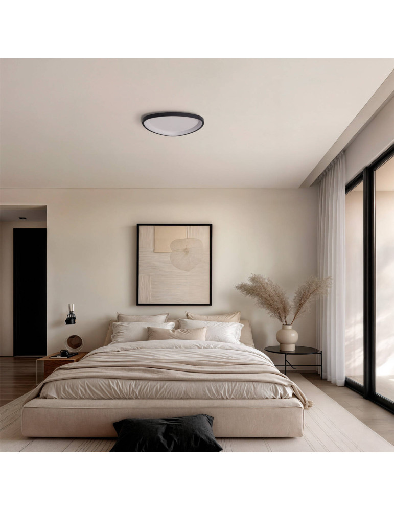 Plafonnier LED Oval 20W Métal Ø420 mm CCT Sélectionnable Owen