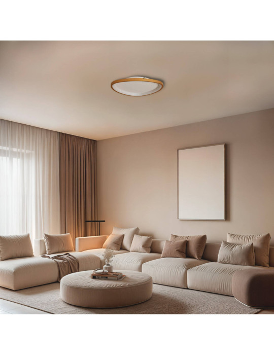 Plafonnier LED Oval 20W Métal Ø420 mm CCT Sélectionnable Owen