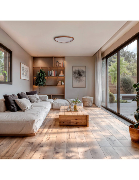 Plafonnier LED Oval 20W Métal Ø420 mm CCT Sélectionnable Owen