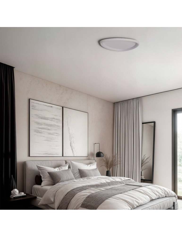 Plafonnier LED Oval 20W Métal Ø420 mm CCT Sélectionnable Owen