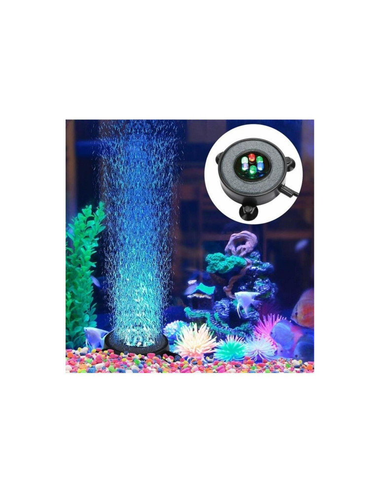 Diffuseur d’Air Aquarium avec Lumière LED RGBW 1W IP68