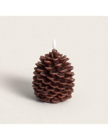 Bougie LED Cire Naturelle à Piles Konggle