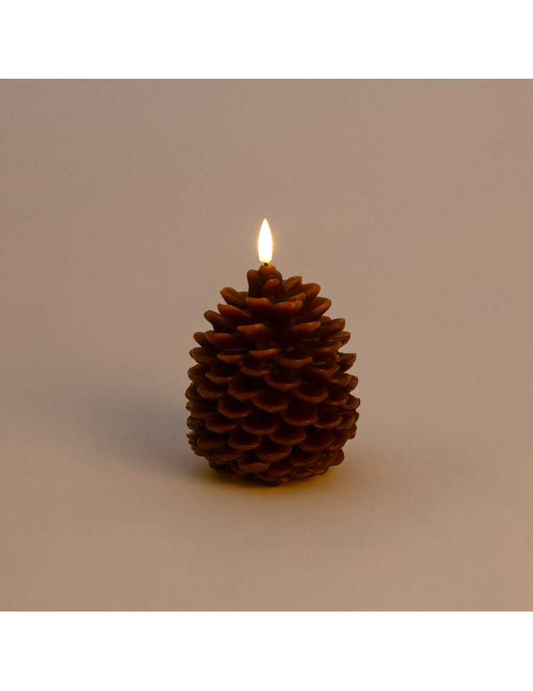 Bougie LED Cire Naturelle à Piles Konggle