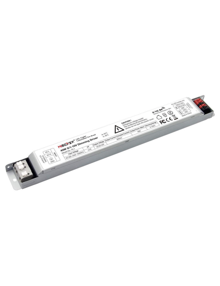 Driver Dimmable 1-10V No Flicker 40W + Télécommande RF 4 Zones MiBoxer