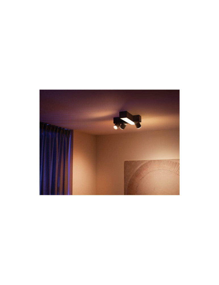 Plafonnier avec Spots Croisés White Color Centris GU10 3x5.7W PHILIPS Hue