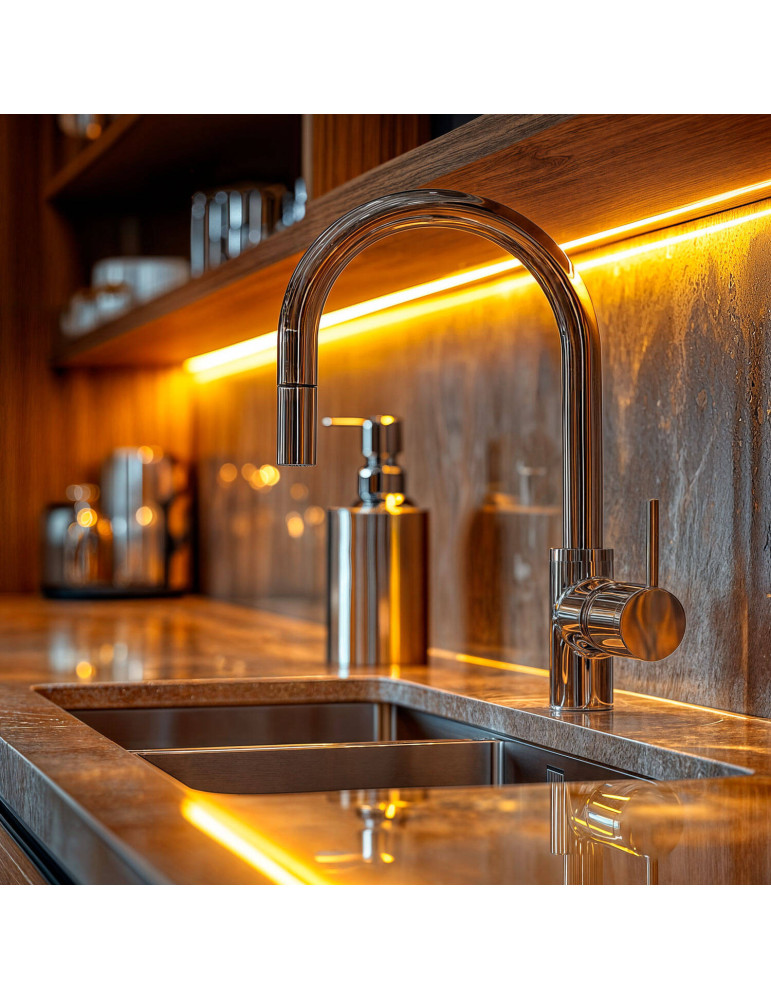 Ruban LED SMD2022 24V DC 252 LED/m 5m IP20 CRI90 Largeur 8mm FreeCut