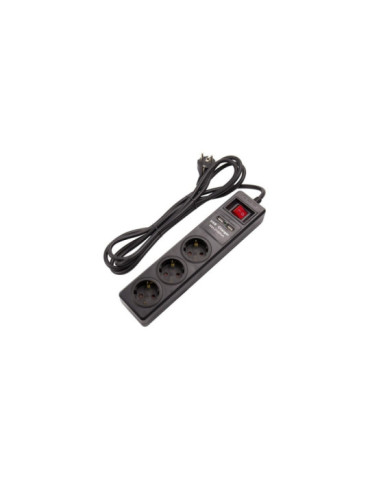 Bloc Multiprises 3 Prises Type F Schuko EU + 2xUSB 3m