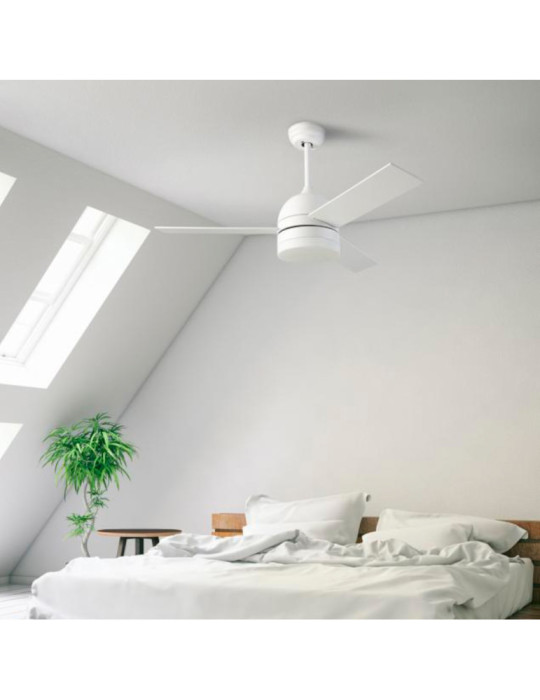 Ventilador de Techo Embat Niquel Madera LED 33W DC LEDS-C4 30-8000-81-F9 Ventilador de Techo Embat Niquel Madera LED 33W DC LEDS-C4 30-8000-81-F9