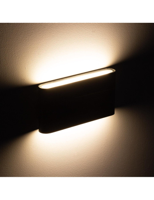 Applique Murale LED Extérieure Aluminium Vesta 12W Éclairage Double Face Noire