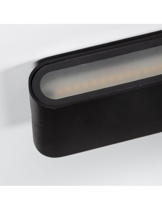 Applique Murale LED Extérieure Aluminium Vesta 12W Éclairage Double Face Noire