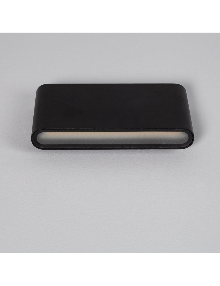 Applique Murale LED Extérieure Aluminium Vesta 12W Éclairage Double Face Noire