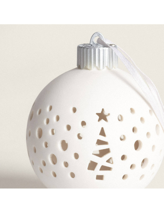 Boule Noël LED Porcelaine avec Piles Estella