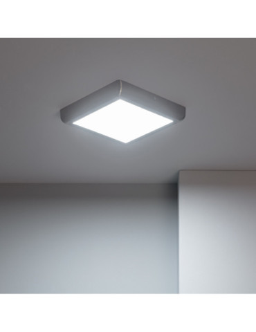 Plafonnier LED Carré Silver Design 18W
