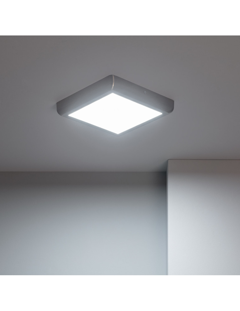Plafonnier LED Carré Silver Design 18W Plafonnier LED Carré Silver Design 18W