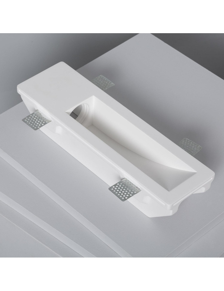 Applique Murale Intégration Plâtre/Pladur pour Ampoule LED GU10/GU5.3 Coupe 353x103 mm