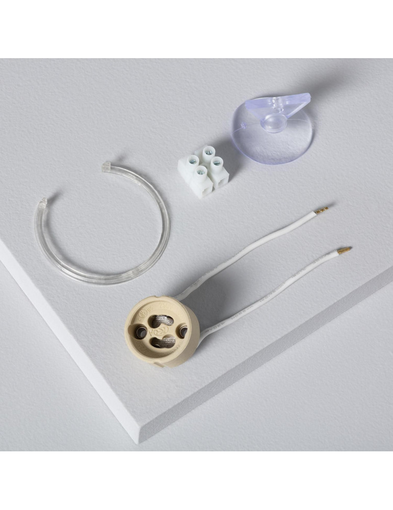 Applique Murale Intégration Plâtre/Pladur pour Ampoule LED GU10/GU5.3 Coupe 353x103 mm