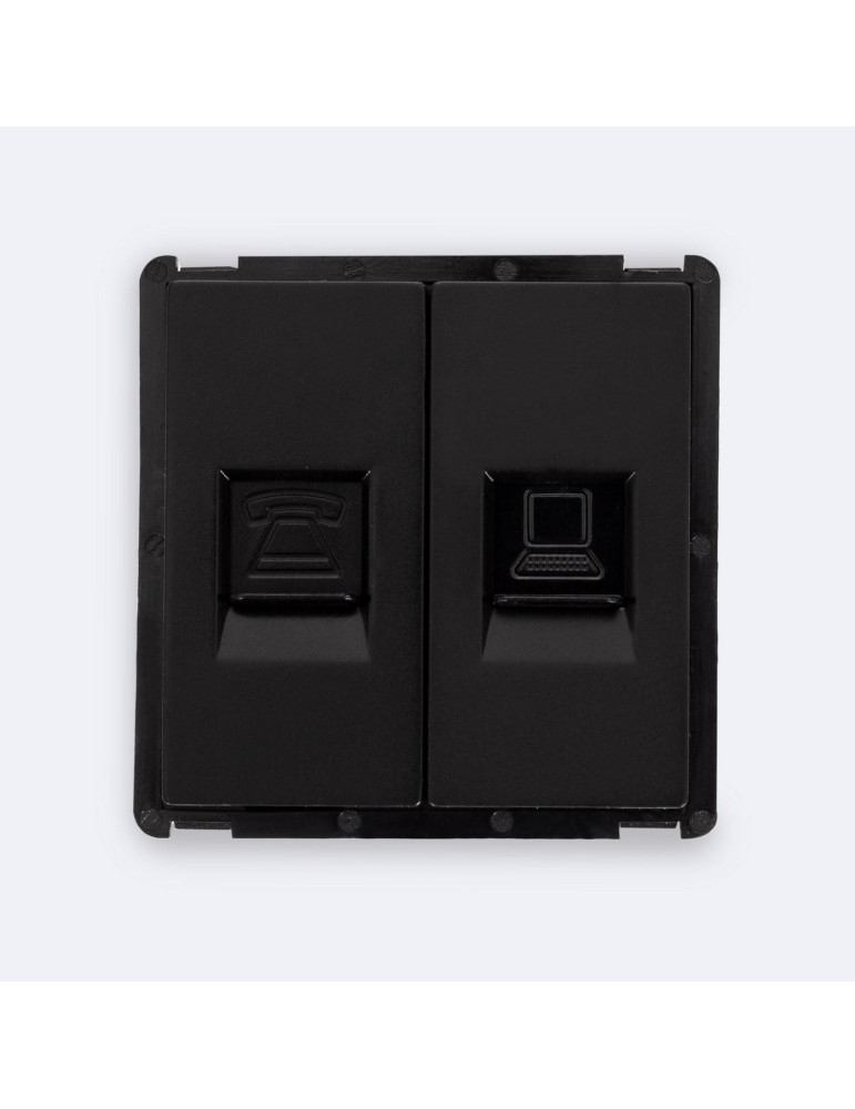 Prise Internet RJ45 CAT 6 + RJ11 Téléphone Modern