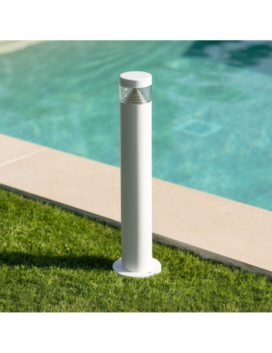 Balise LED Extérieure 5W en Saillie sur Pied 50cm Inti Inox Blanche