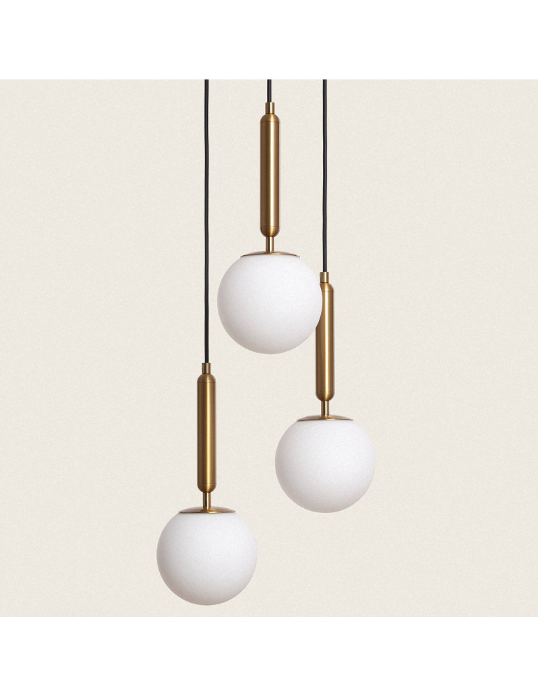 Suspension Métal et Verre Tri Oto