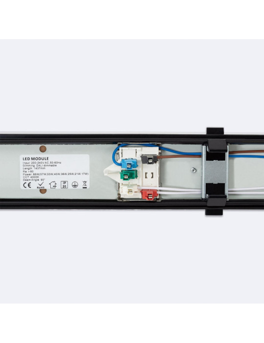 Barre Linéaire LED Trunking 150cm 17-66W TRIDONIC 180lm/W Dimmable DALI Easy Line LEDNIX