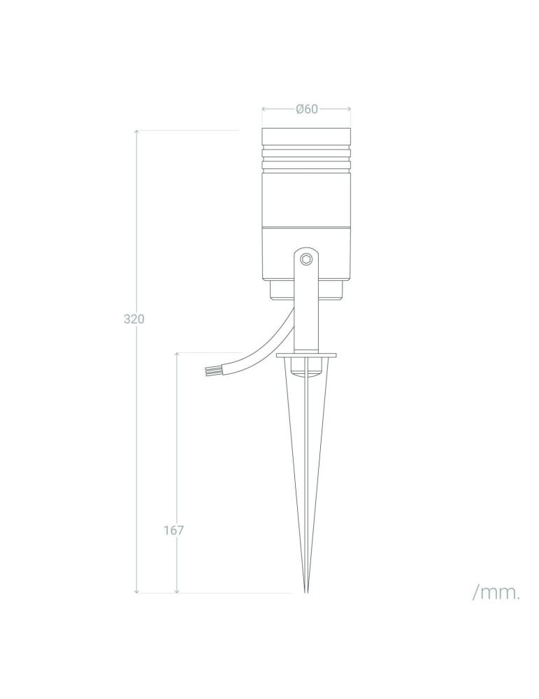 Spot Extérieur GU10 Aluminium sur Piquet Jambi