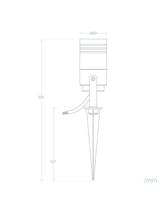 Spot Extérieur GU10 Aluminium sur Piquet Jambi