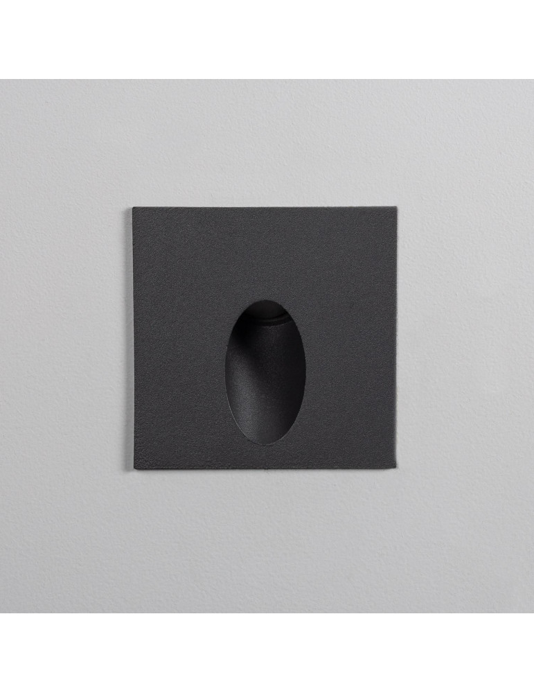 Balise Extérieure Murale LED Encastrable 3W Carrée Ellis Grise