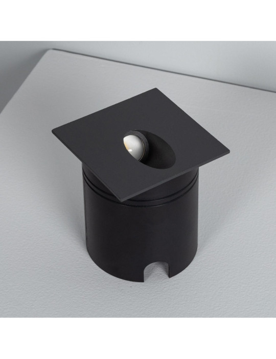 Balise Extérieure Murale LED Encastrable 3W Carrée Ellis Grise