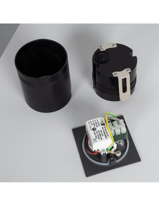 Balise Extérieure Murale LED Encastrable 3W Carrée Ellis Grise