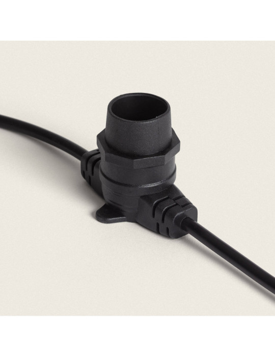 Guirlande LED Extérieure avec 5 Douilles B22 5m Noir IP44