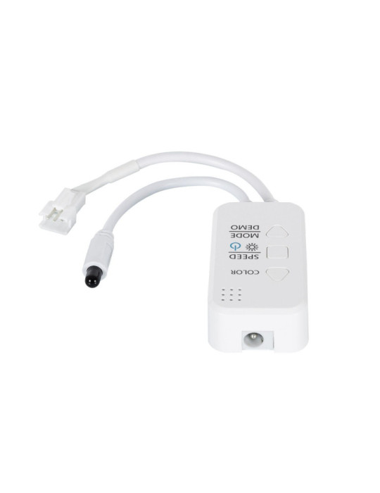 Contrôleur Variateur Wi-Fi pour Ruban LED RGBIC Numérique SPI 12-24V DC avec Télécommande IR