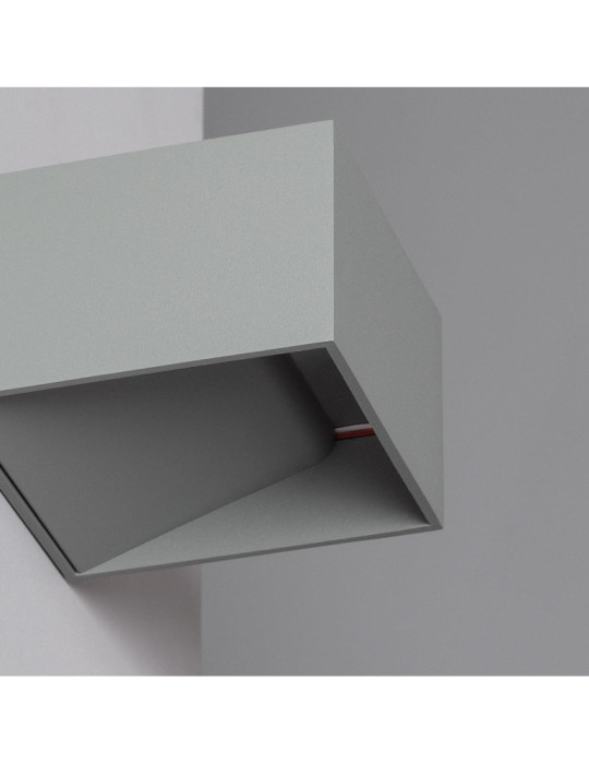 Applique Murale LED Aluminium Lico 6W Éclairage Double Face Grise Claire