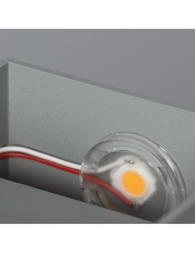 Applique Murale LED Aluminium Lico 6W Éclairage Double Face Grise Claire