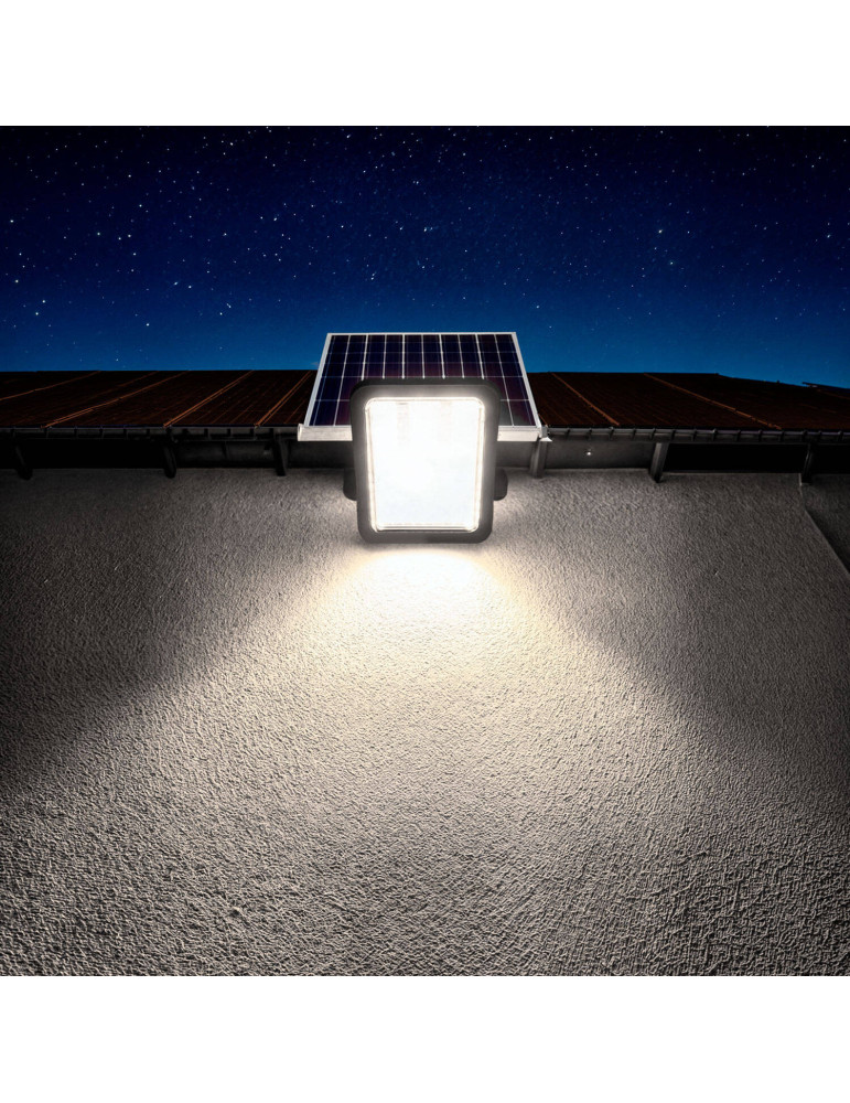 Projecteur Solaire Extérieur LED Nurda 10W 1200 lm IP65 avec Télécommande