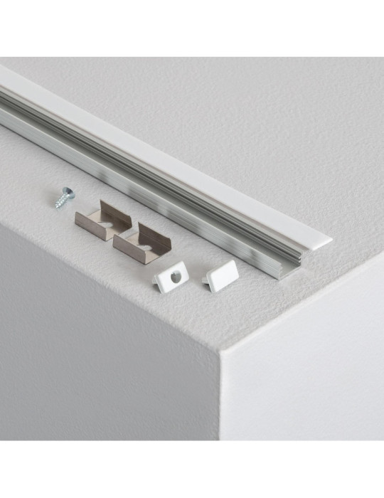 Profilé Aluminium en Saillie 1m avec Capot Translucide pour Rubans LED  jusqu'à 10mm