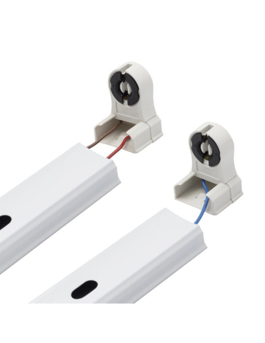 Tube LED 60cm T8 G13 9W 140lm/W Nano PC + Réglette