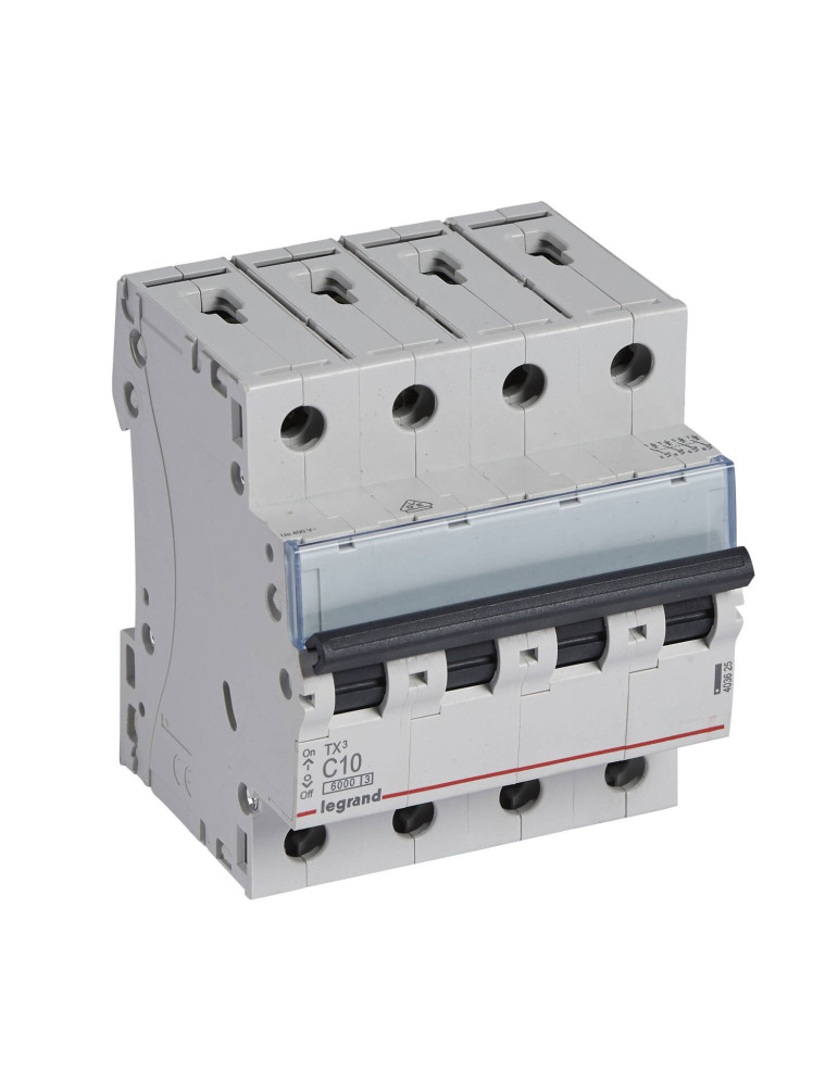 Disjoncteur Automatique TX³ Tertiaire 4P Courbe C 6kA 10-40A LEGRAND 403625 Disjoncteur Automatique TX³ Tertiaire 4P Courbe C 6kA 10-40A LEGRAND 403625