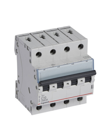 Disjoncteur Automatique TX³ Tertiaire 4P Courbe C 6kA 10-40A LEGRAND 403625