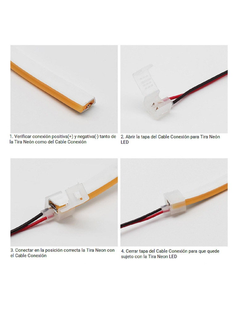 Câble Connexion Néon LED Flexible 12-24V DC