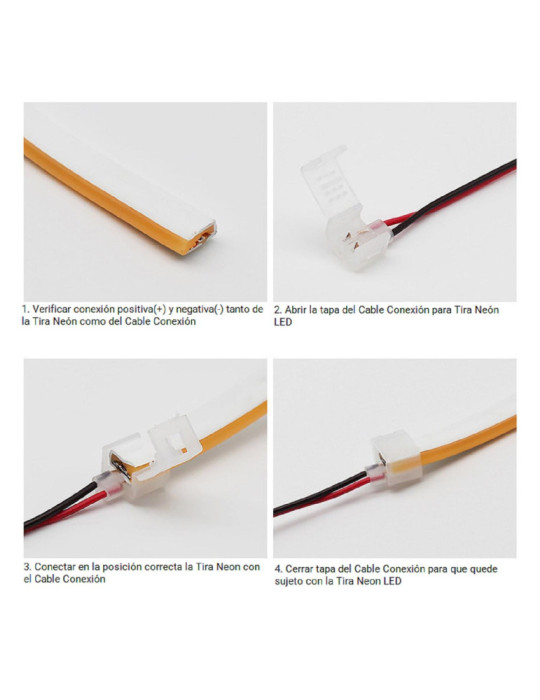 Câble Connexion Néon LED Flexible 12-24V DC