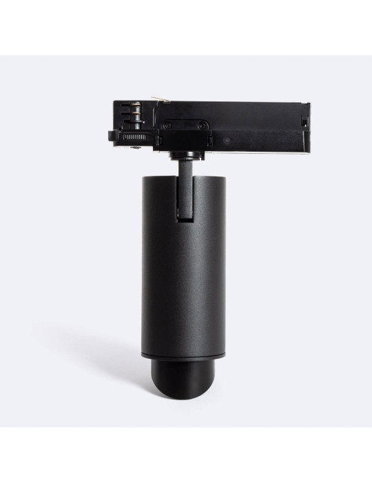 Spot LED Fasano Cylindre Biseau 30W CCT pour Rail Triphasé Dimmable Noir