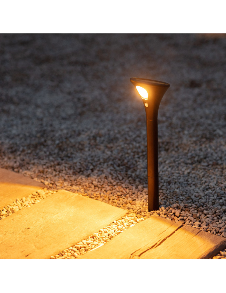 Pack 2 Balizas Solar Exterior LED con Pincho Pie 60cm con Detector de Movimiento