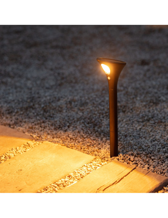 Pack 2 Balizas Solar Exterior LED con Pincho Pie 60cm con Detector de Movimiento