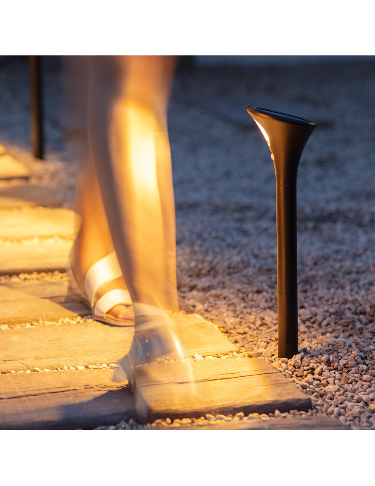 Pack 2 Balizas Solar Exterior LED con Pincho Pie 60cm con Detector de Movimiento