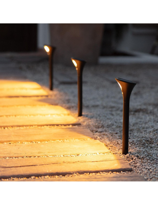 Pack 2 Balises LED Solaire Extérieure sur Piquet 60cm avec Détecteur de Présence PIR