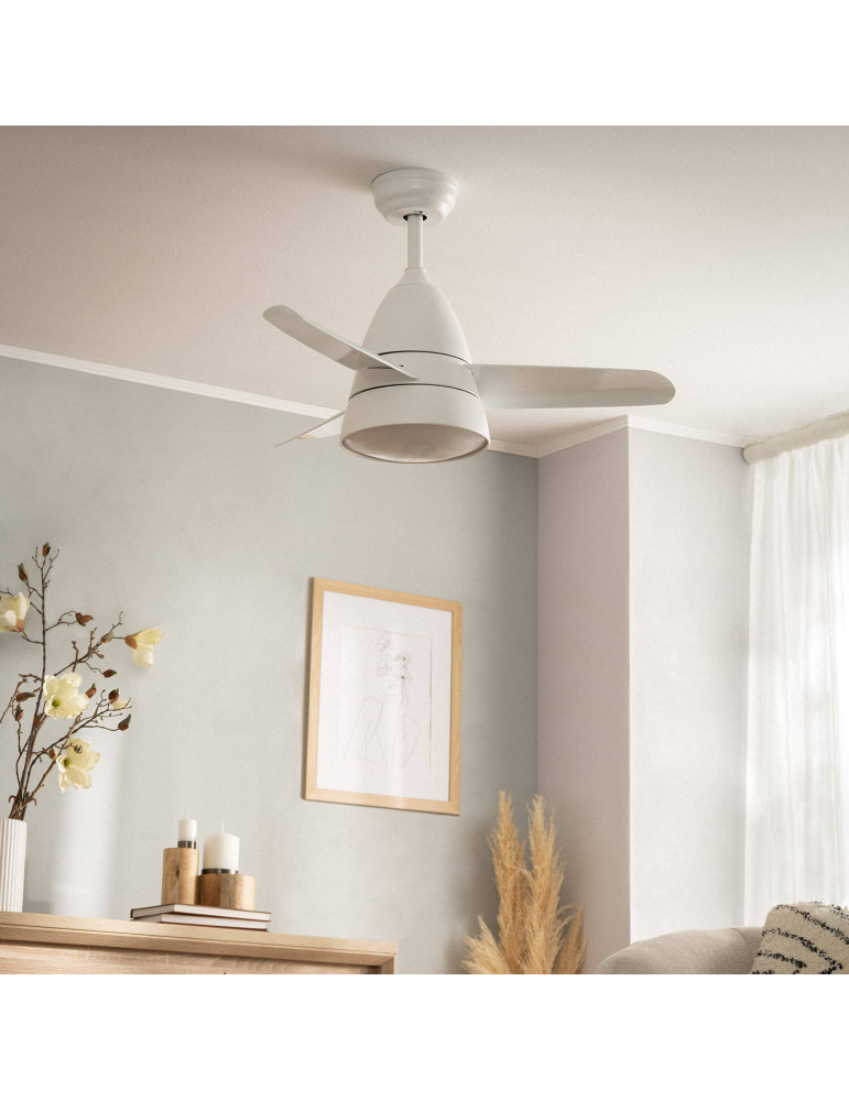 Ventilateur de Plafond Silencieux Industriel Blanc 91cm Moteur DC