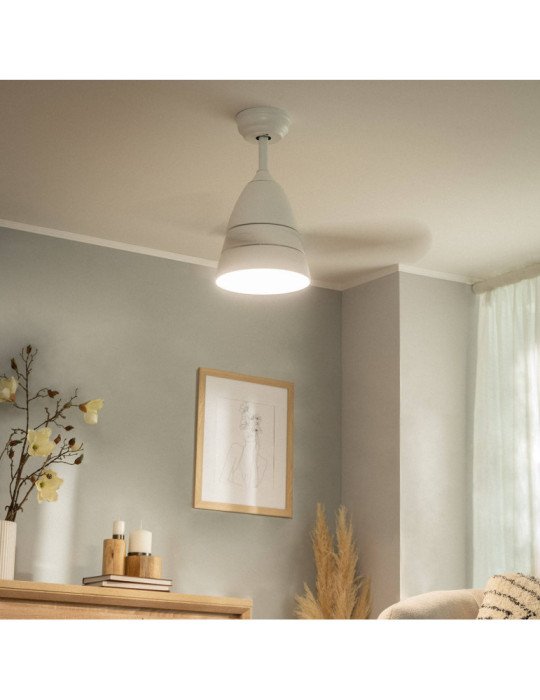 Ventilateur de Plafond Silencieux Industriel Blanc 91cm Moteur DC