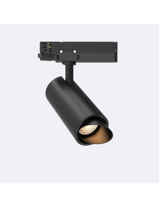 Spot LED Fasano Cylindre Biseau 20W pour Rail Triphasé Dimmable Noir